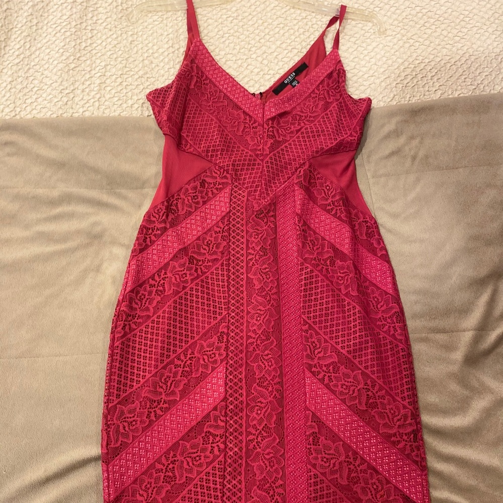 Guess lace red dress